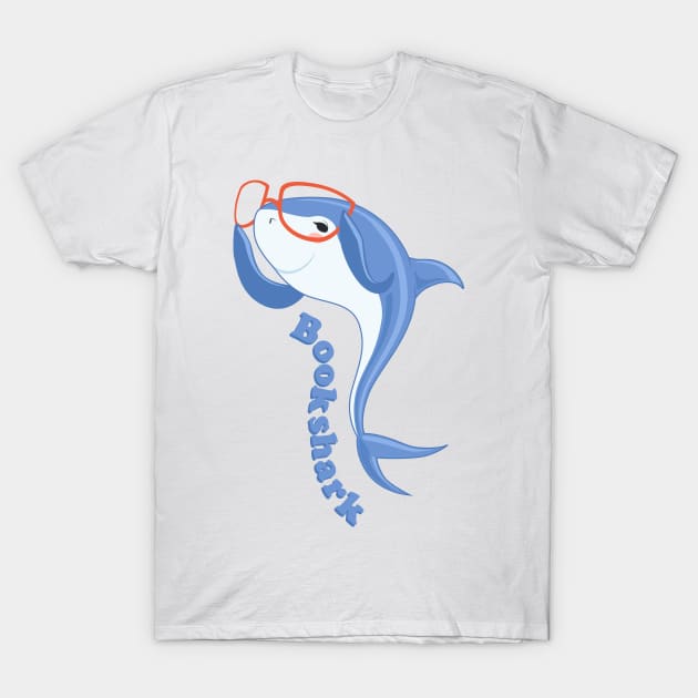 bookworm bookshark shark T-Shirt by Johnny_Sk3tch